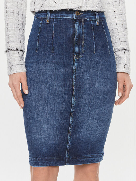

Джинсовая юбка узкого кроя Guess, серый