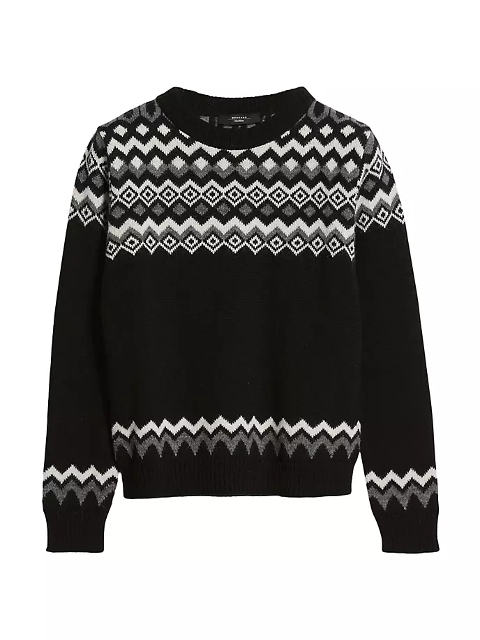 

Жаккардовый вязаный свитер Edicola Weekend Max Mara, черный