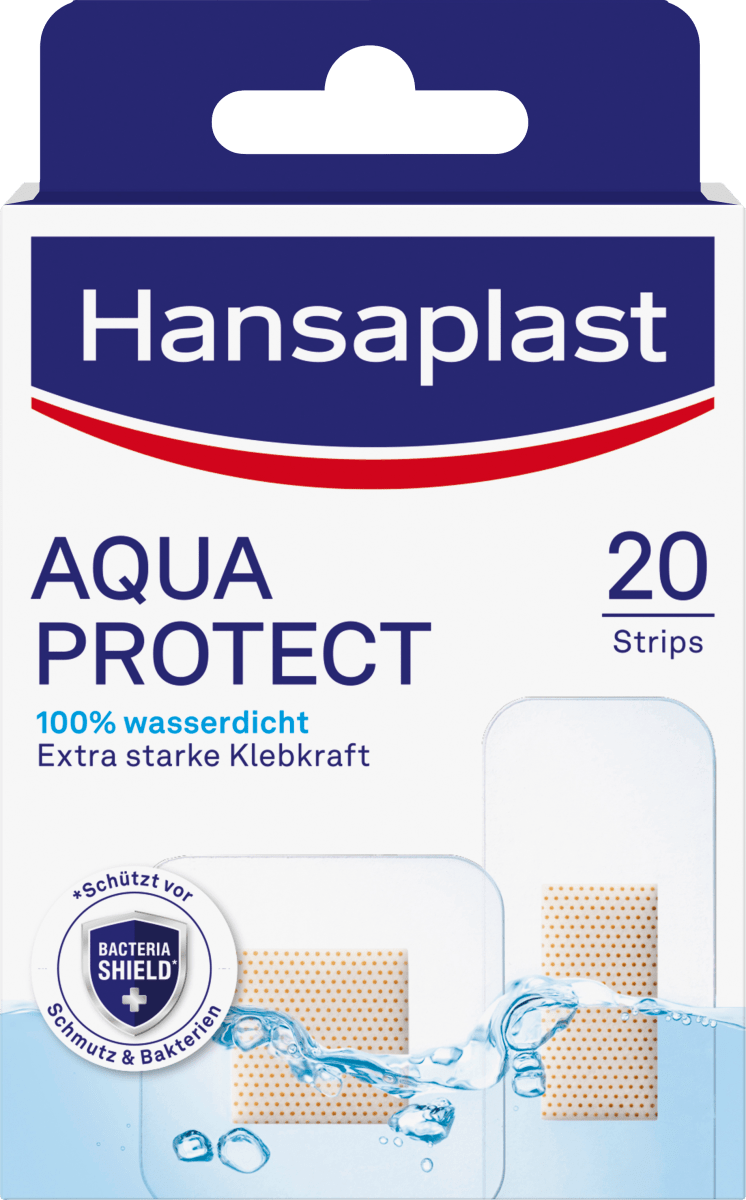 Пластыри Aqua Protect водонепроницаемые 20 шт. Hansaplast 100 шт водонепроницаемые дышащие пластыри для остановки кровотечения