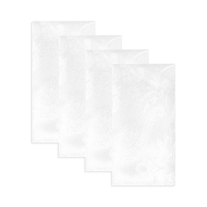 

Caiden Elegance Дамасские салфетки, набор из 4 шт. Elrene Home Fashions, белый