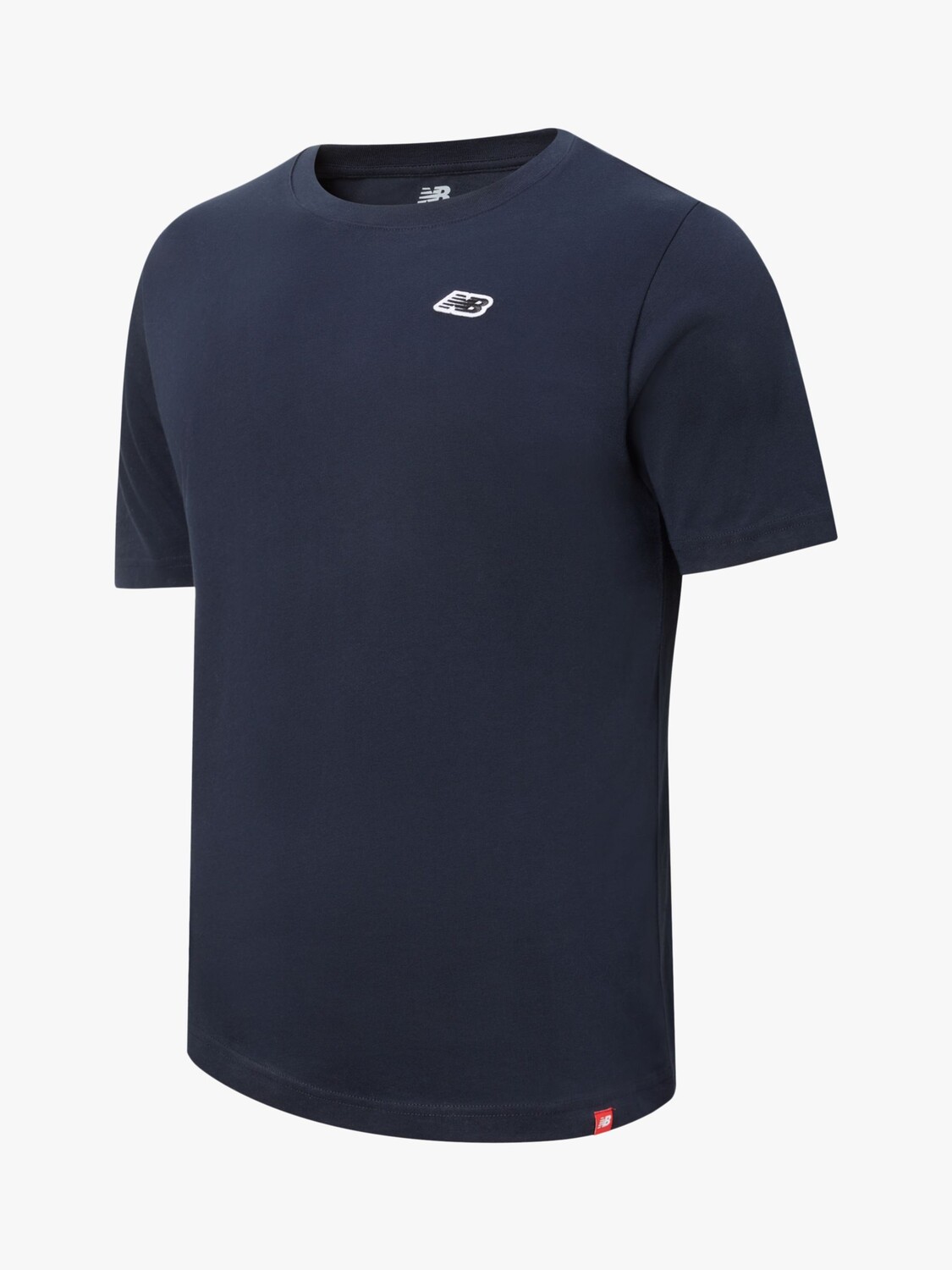 

Мужская футболка с маленьким логотипом New Balance, темно-синяя, Синий
