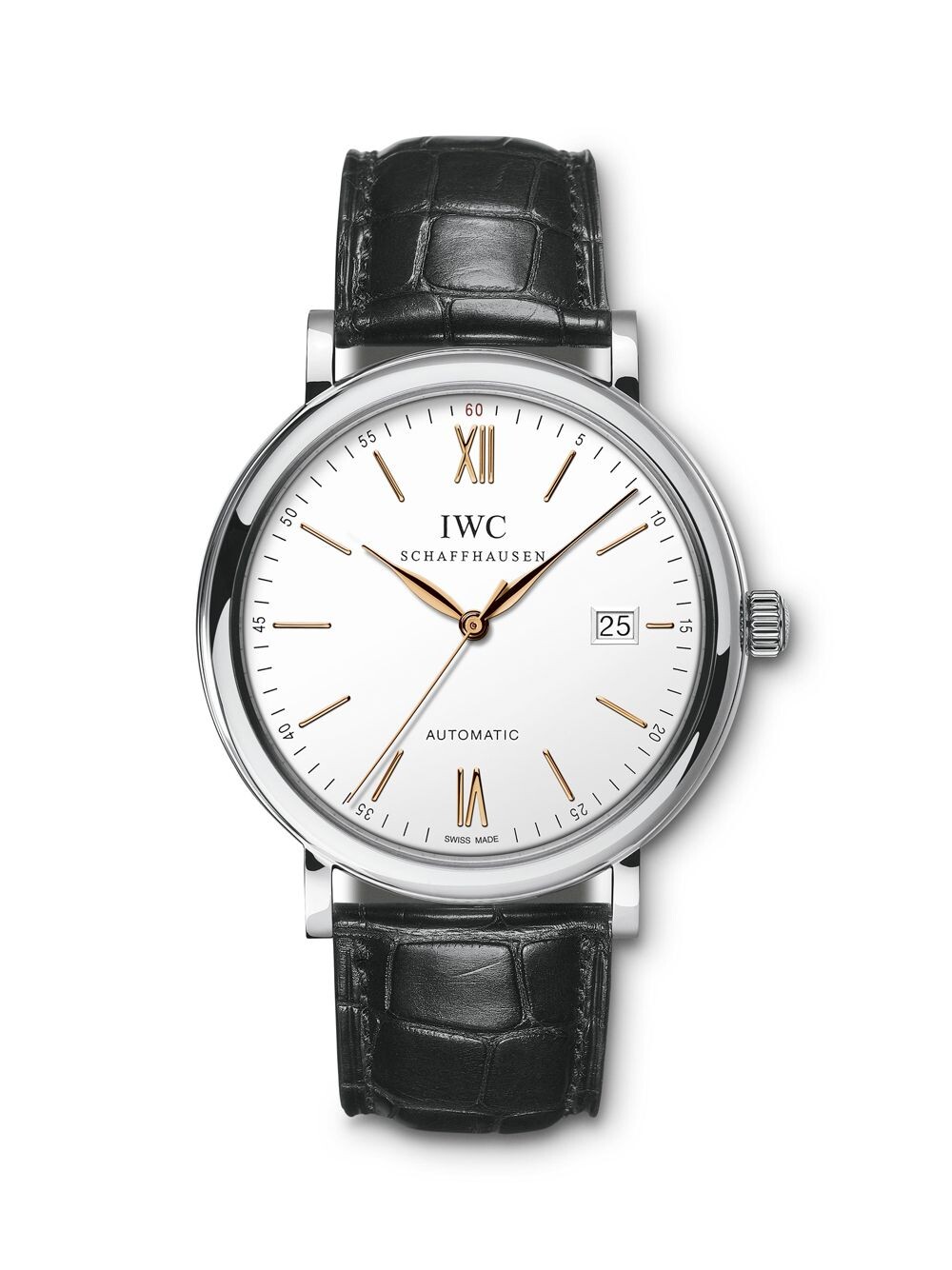 

Часы Portofino из нержавеющей стали и ремешка из кожи аллигатора IWC Schaffhausen