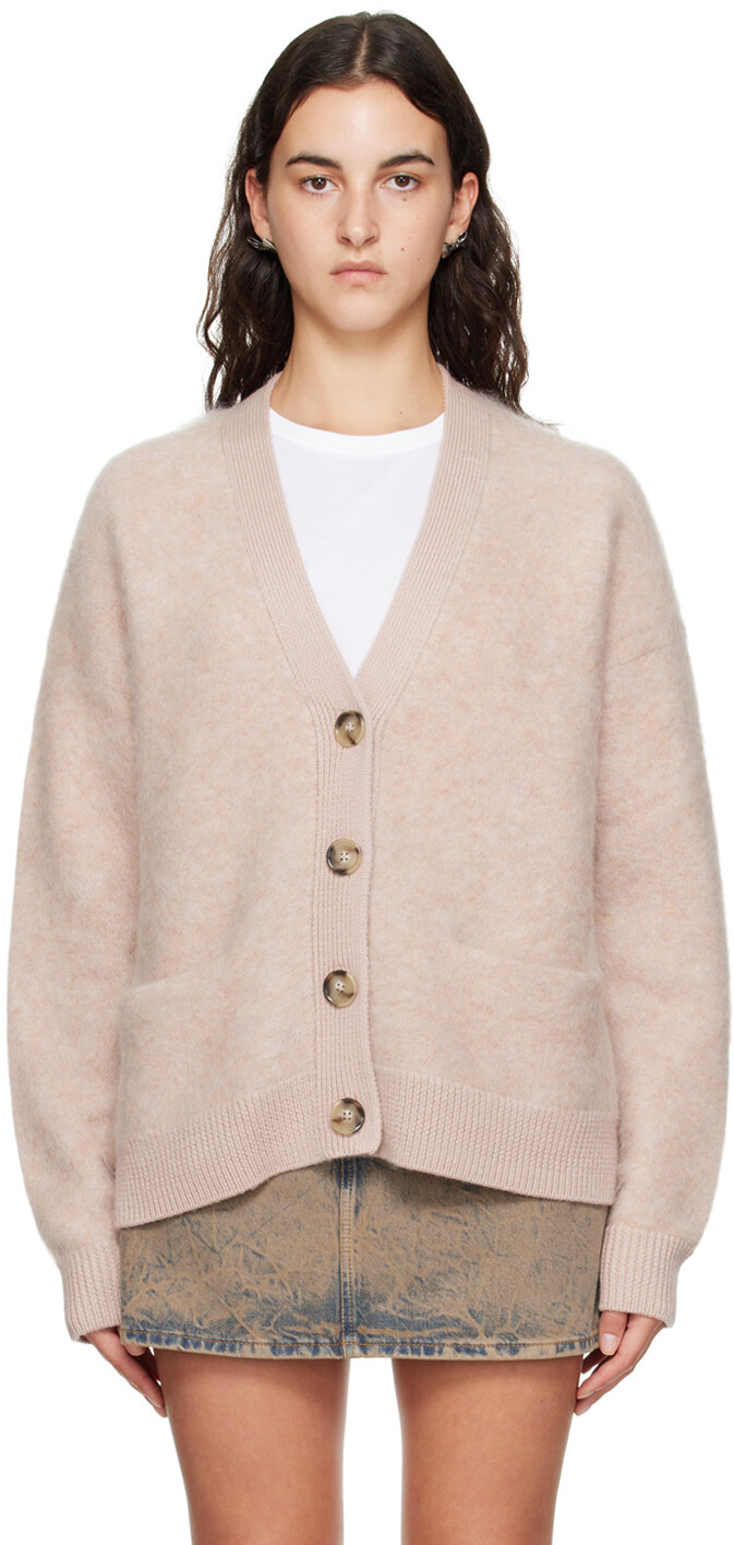 

Розовый пушистый кардиган Faded Acne Studios