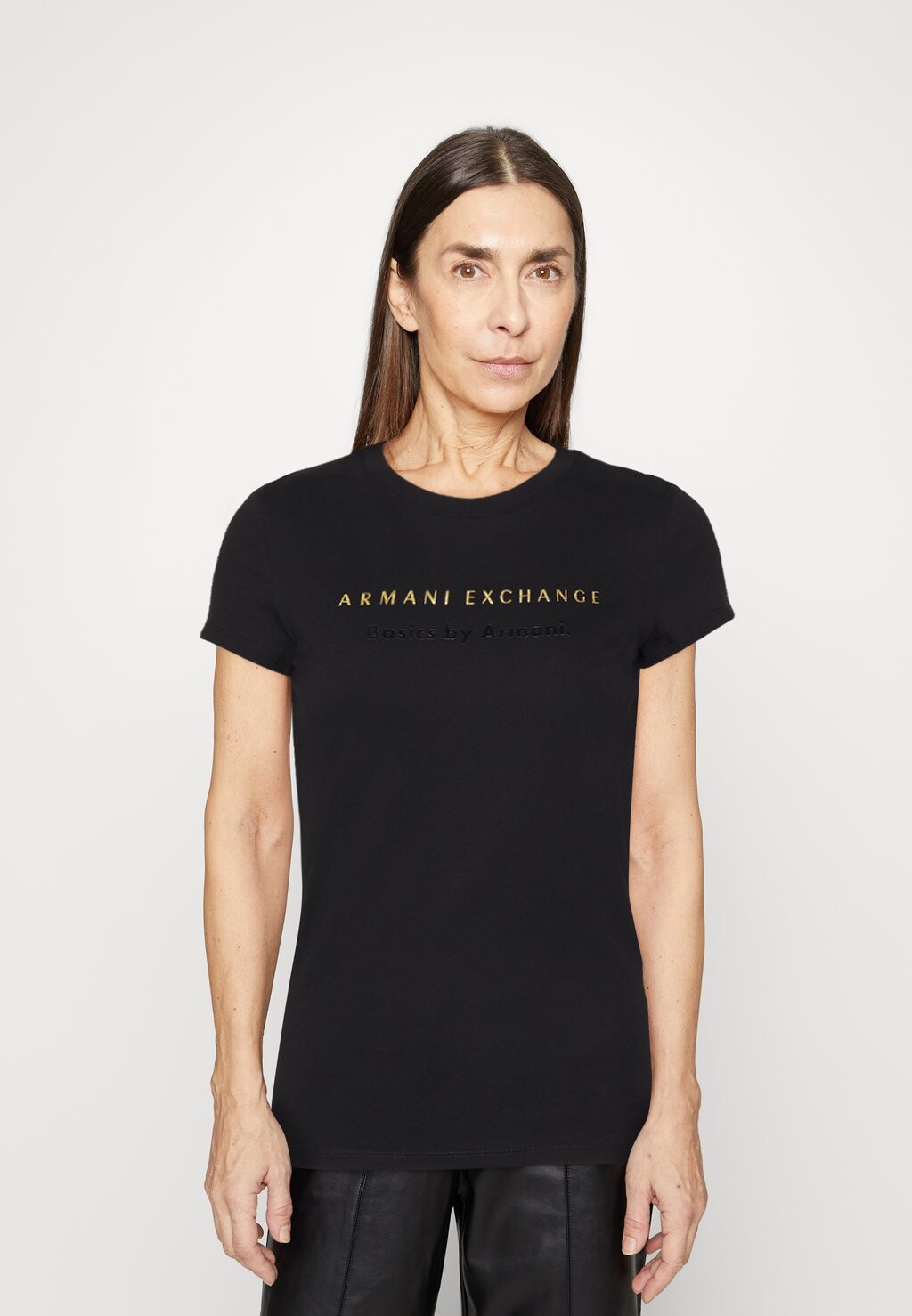 

Футболка с принтом Armani Exchange, черный