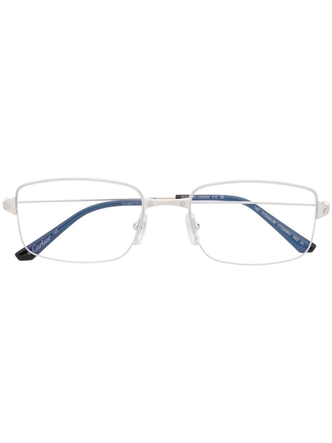 

Cartier Eyewear очки в прямоугольной оправе, серебристый