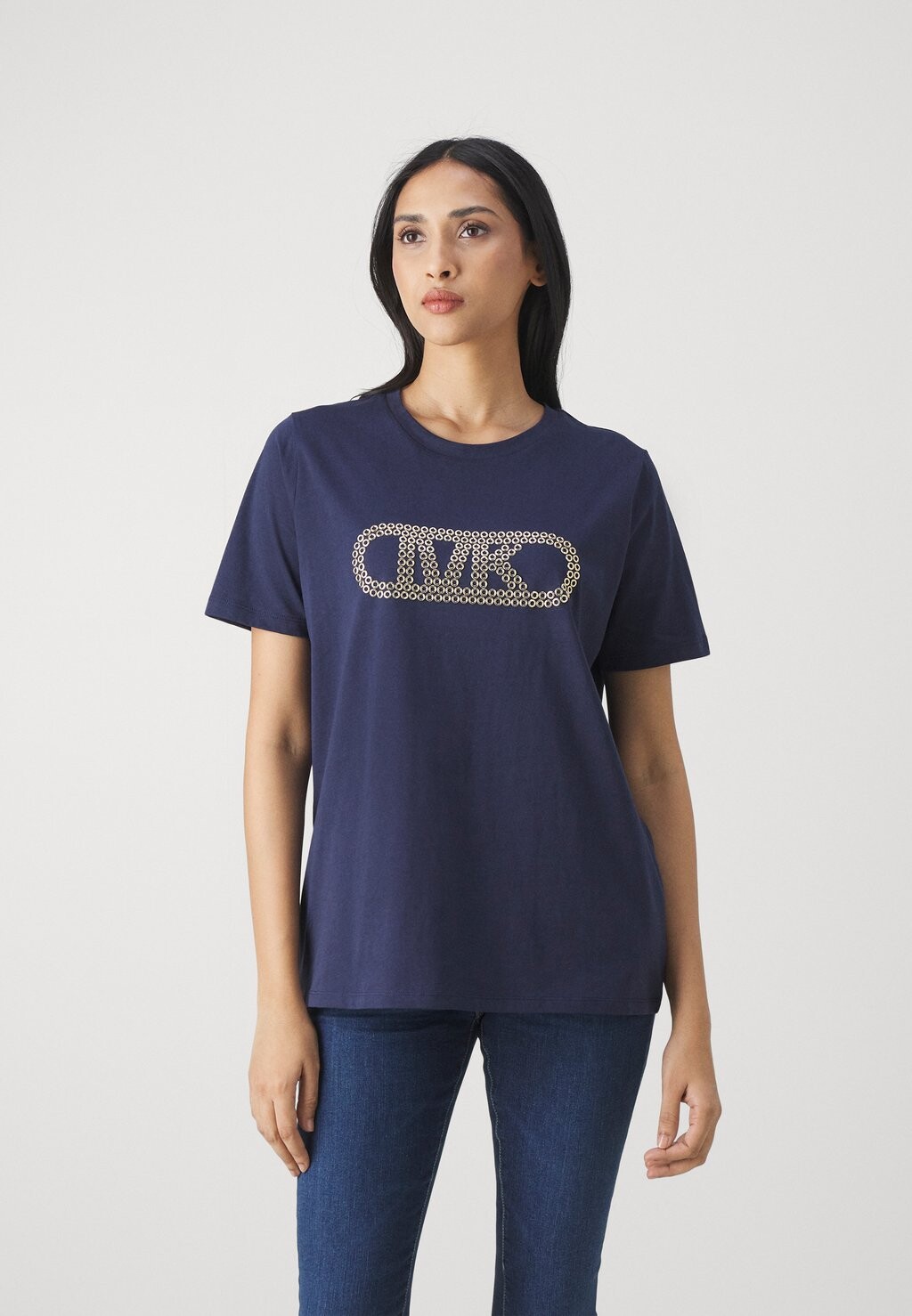 

Футболка с принтом Grommet Empire Tee MICHAEL Michael Kors, цвет midnight blue