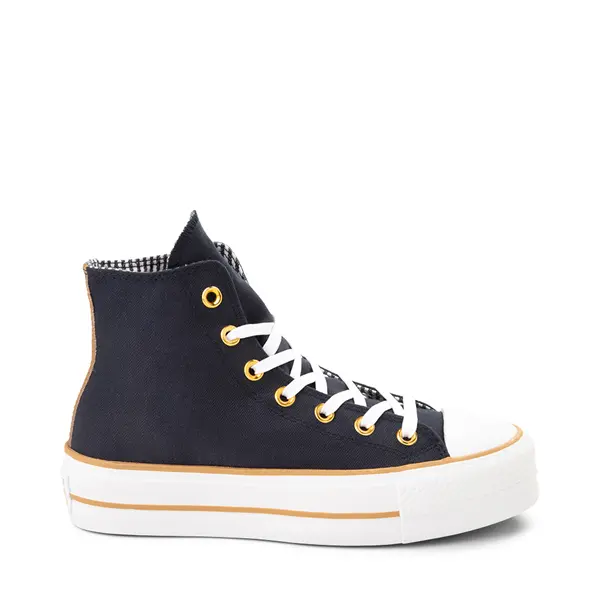 

Женские кроссовки Converse Chuck Taylor All Star Lift Hi в полоску с узором елочка, мультиколор