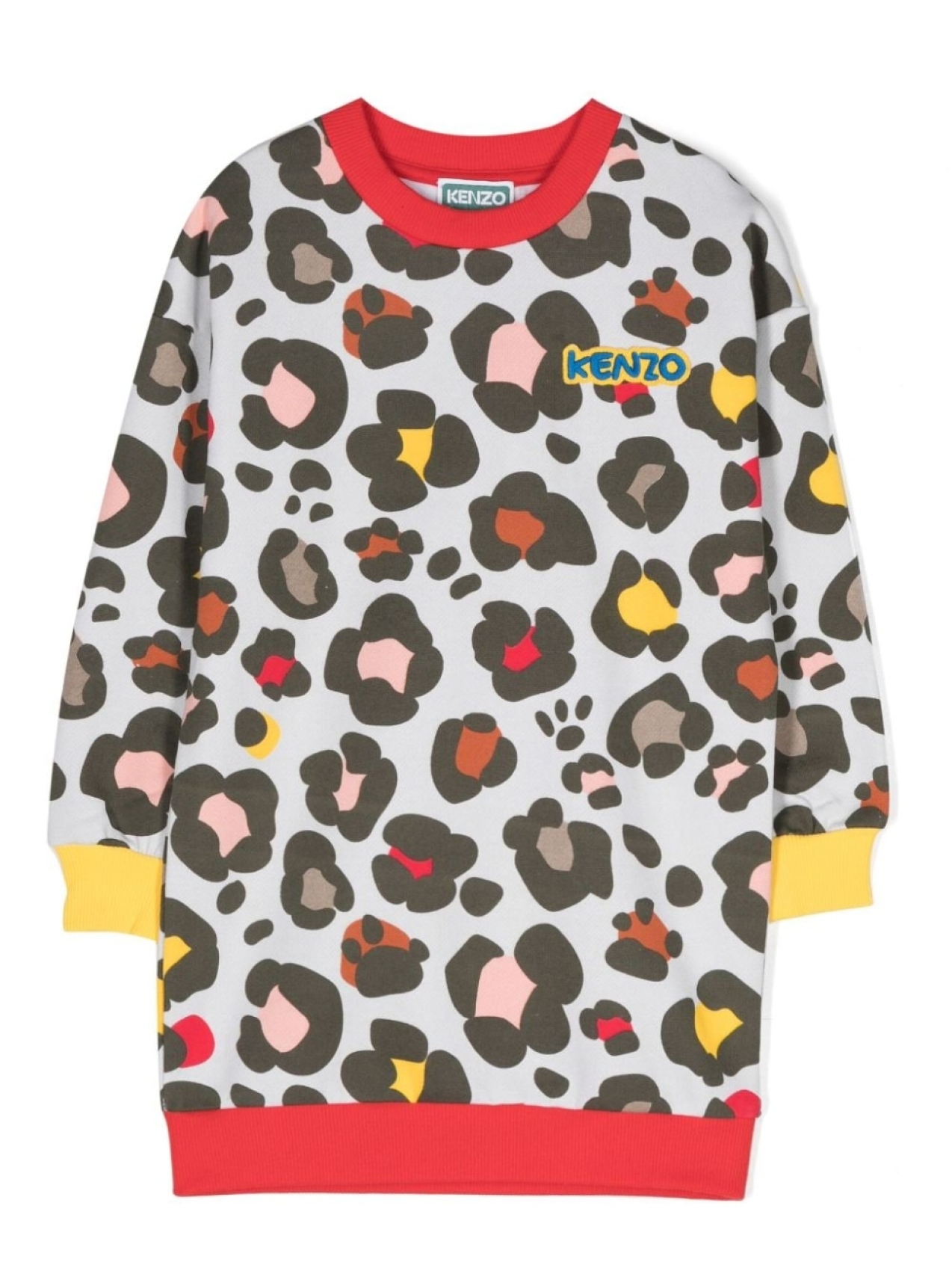 

Kenzo Kids платье с нашивкой-логотипом и графичным принтом, нейтральный цвет