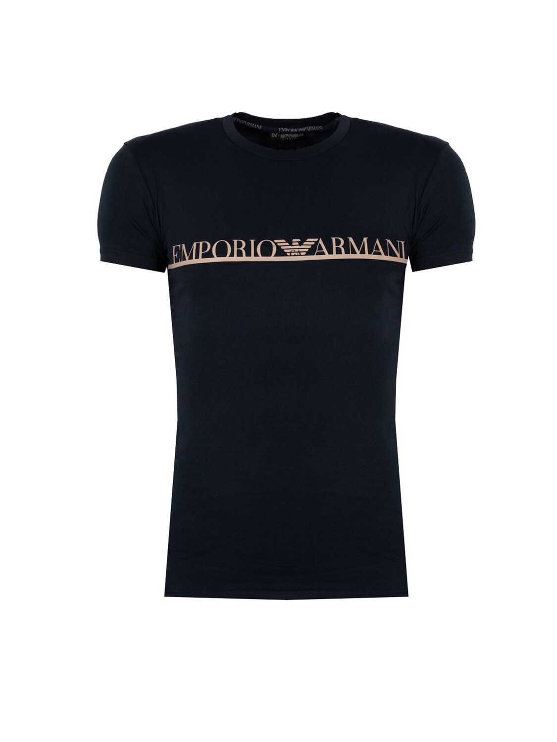 

Футболка c вырезом темная Emporio Armani, синий