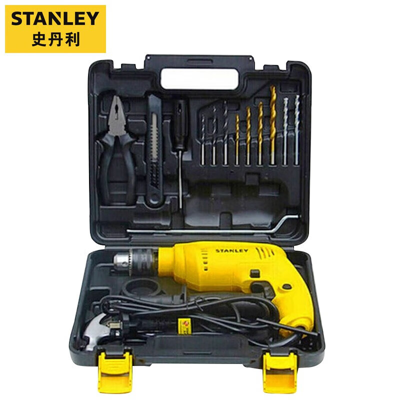 Дрель электрическая Stanley SDH600KV-A9, 550W + набор сверл и инструментов