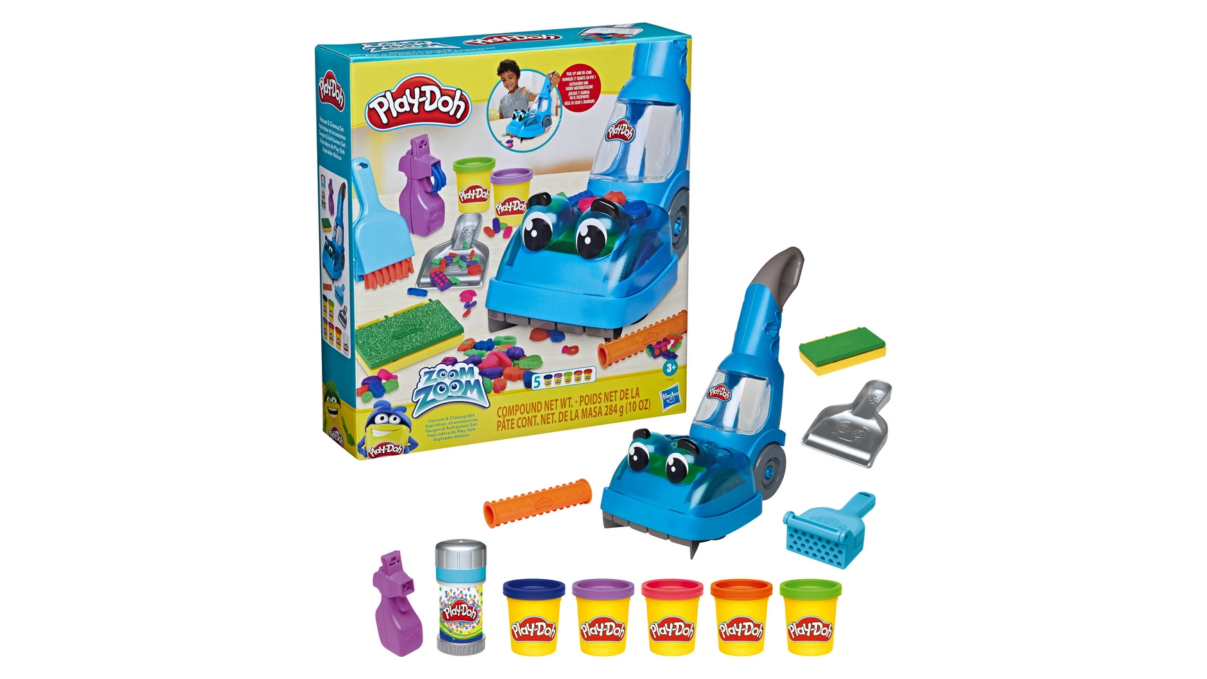 Hasbro Набор для пылесоса и уборки Playdoh Zoom Zoom цена и фото