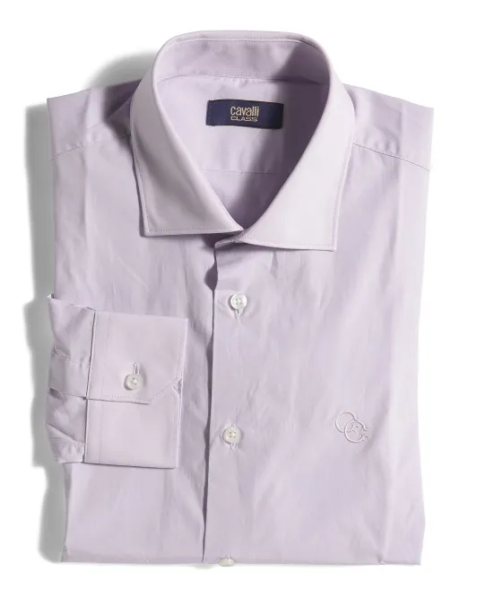 

Дизайнерская классическая рубашка комфортного кроя Cavalli Class, цвет Lilac