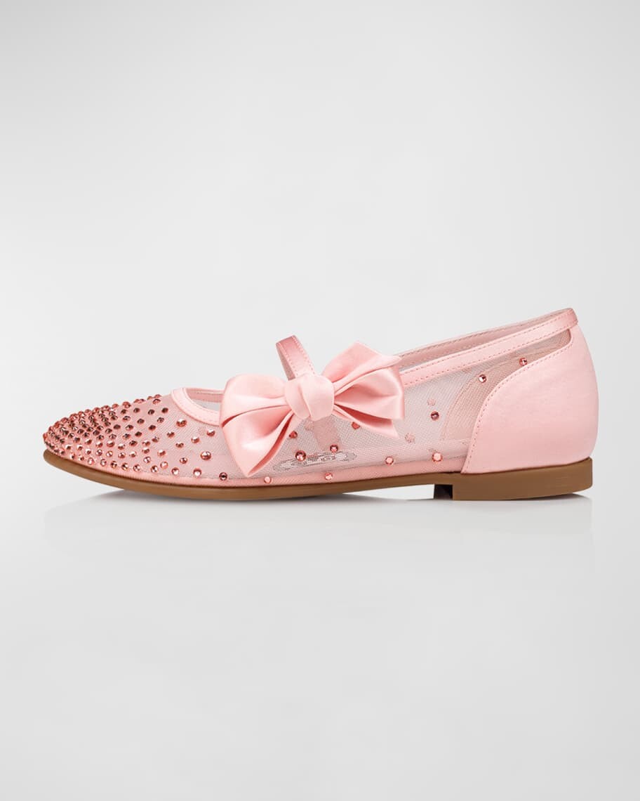 

Прозрачные балетки со стразами для девочек, для малышей/детей Christian Louboutin