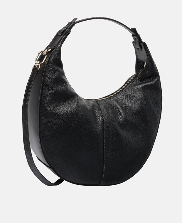 

Кожаная сумка через плечо Furla, черный