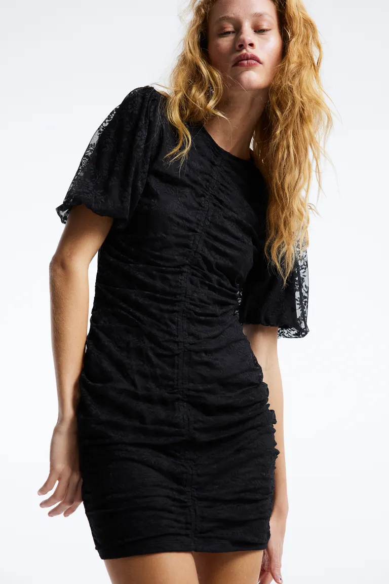 Облегающее платье с комплектами H&M, черный платье laredoute облегающее короткое с рукавами 34 amel 1 s красный
