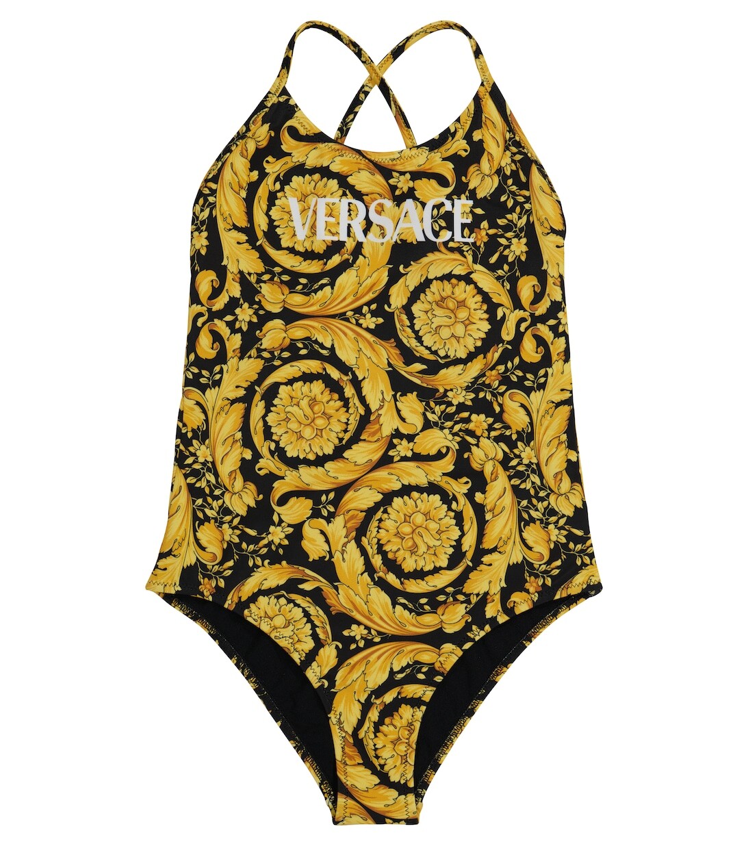 

Купальник с принтом Barocco Versace, золотой