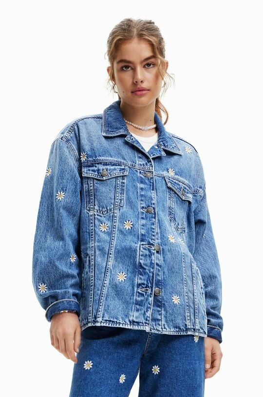 

Джинсовая куртка из хлопка Desigual, синий