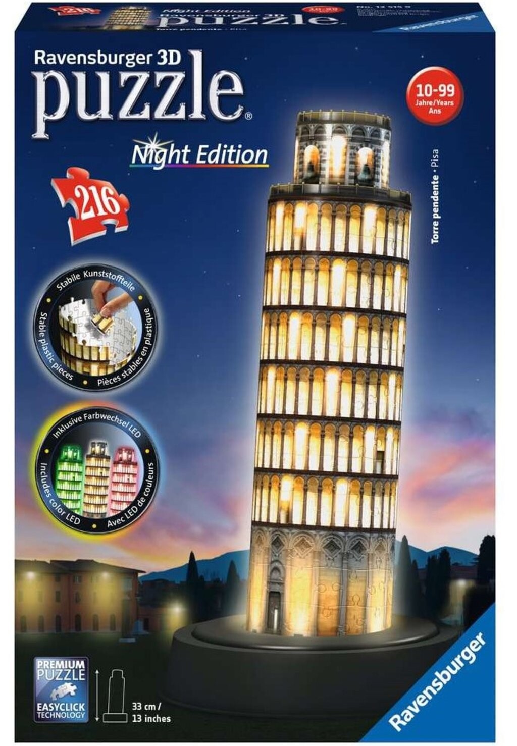 

Пазл LEANING TOWER OF PISA Ravensburger, цвет black