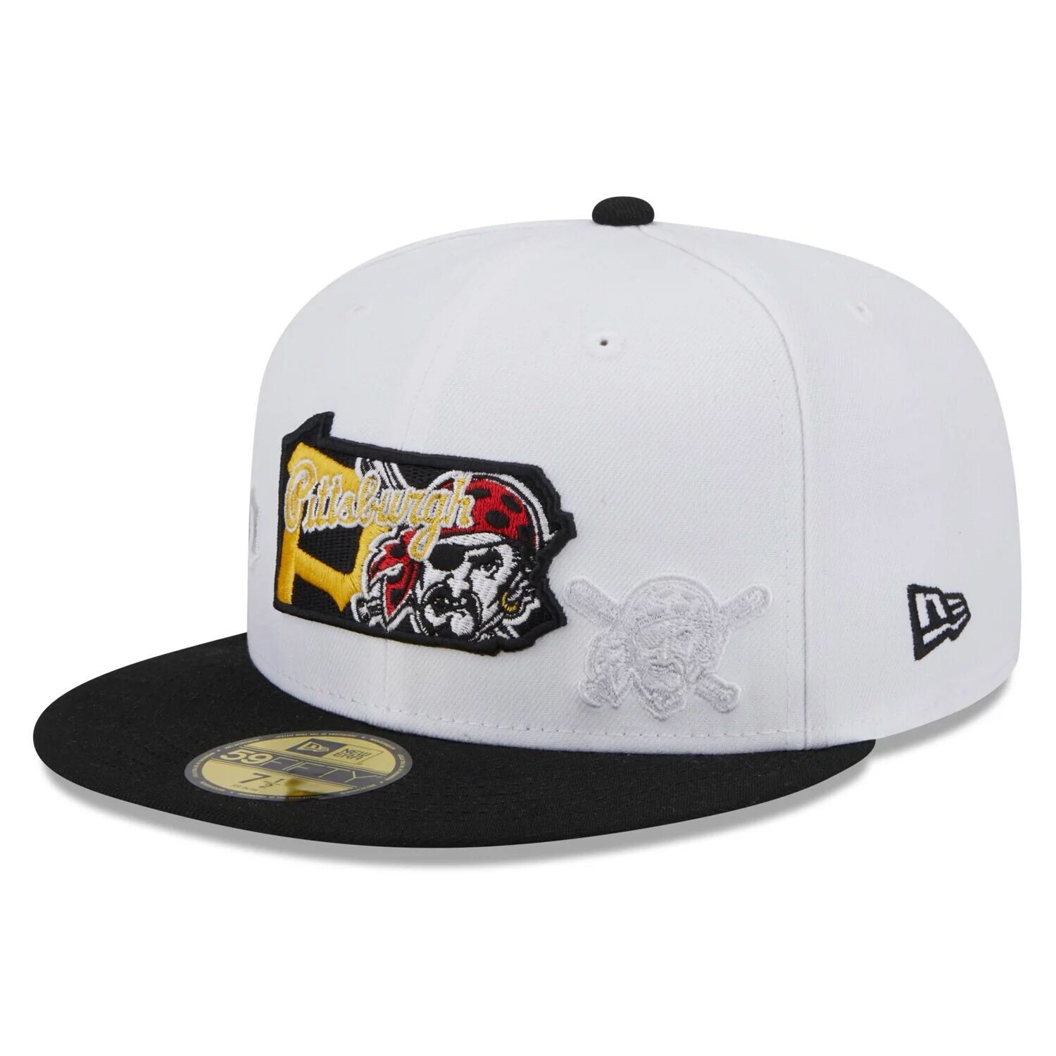 

Мужская приталенная шляпа New Era белая/черная Pittsburgh Pirates State 59FIFTY
