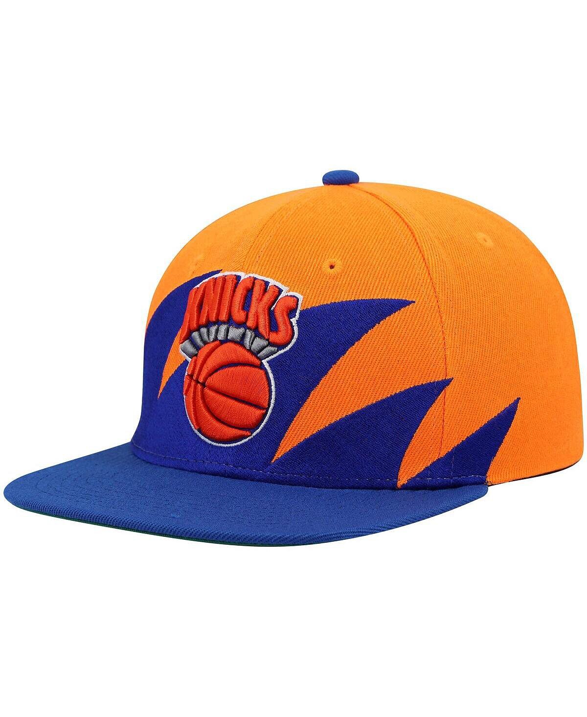 

Мужская оранжево-синяя кепка New York Knicks Hardwood Classics Sharktooth Snapback Mitchell & Ness