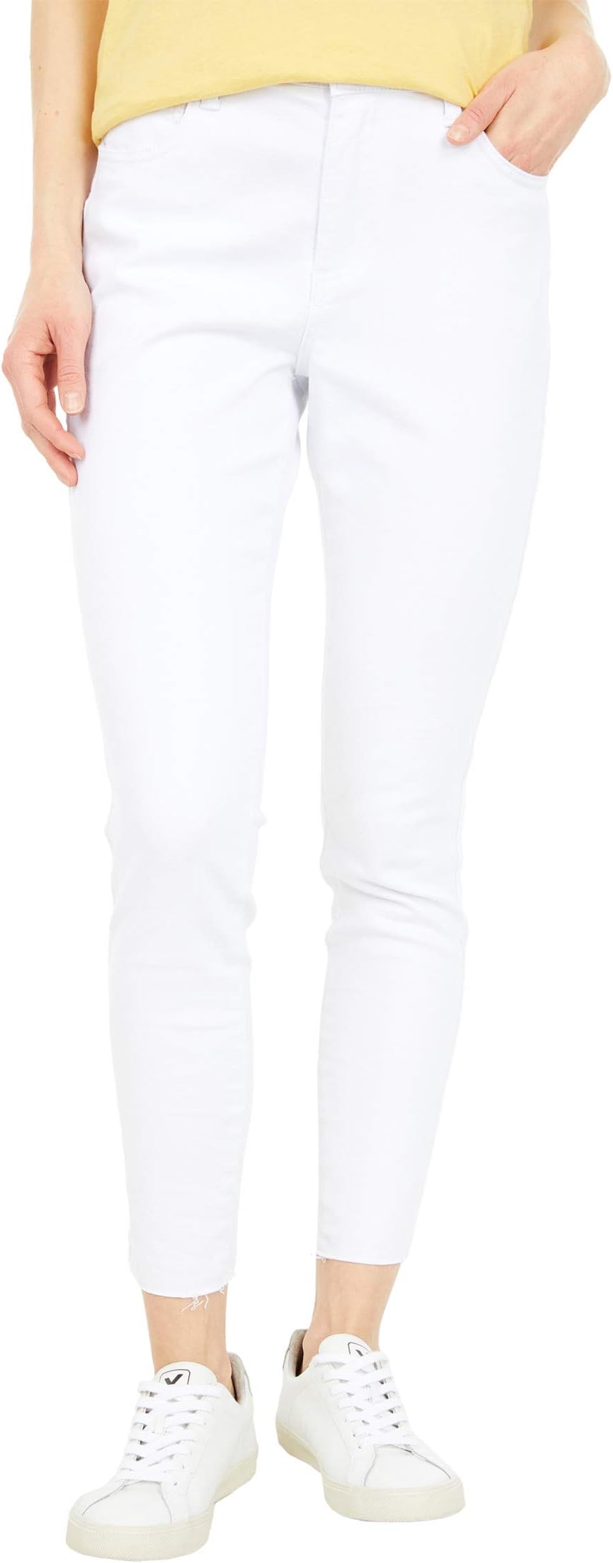 Джинсы Connie High-Rise Ankle Skinny Jeans KUT from the Kloth, цвет Optic White
