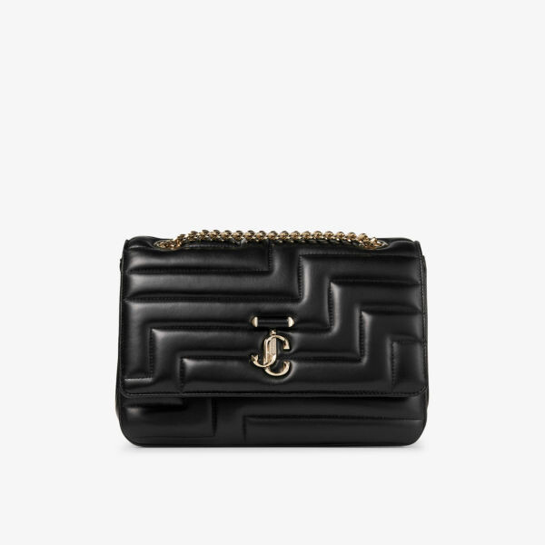 

Стеганая кожаная сумка на плечо avenue Jimmy Choo, черный