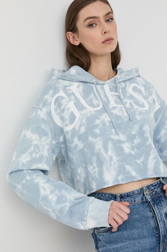 

Хлопковая толстовка Guess, синий