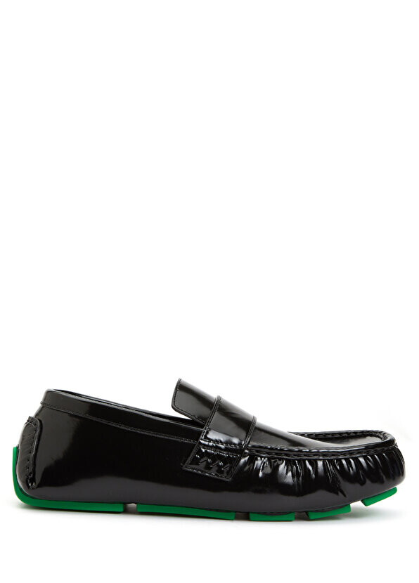 

Черные зеленые мужские кожаные лоферы ride Bottega Veneta, Черный