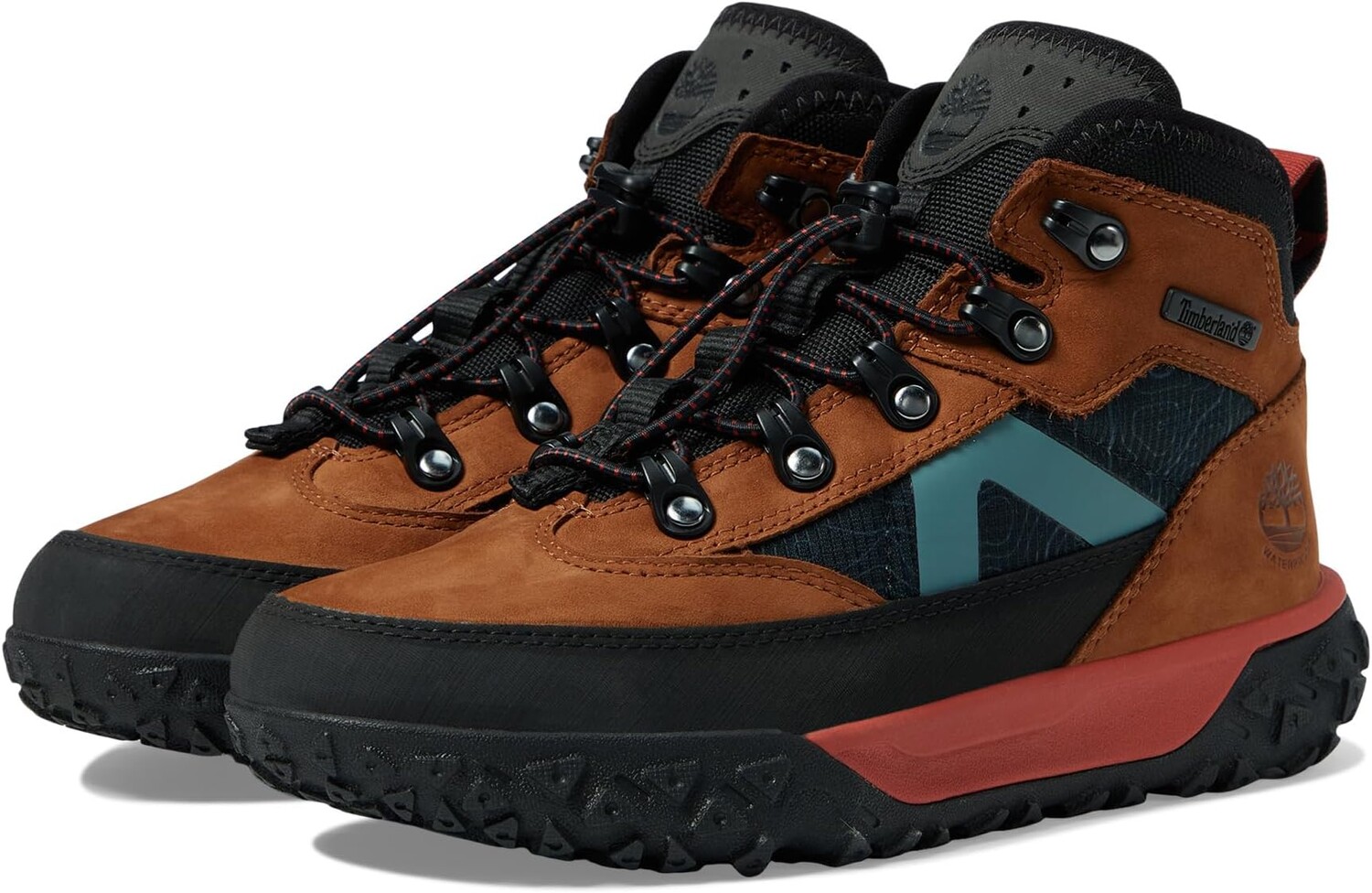 

Походная обувь водонепроницаемая GreenStride Motion 6" Mid Fabric/Leather Waterproof Timberland, цвет Rust Nubuck