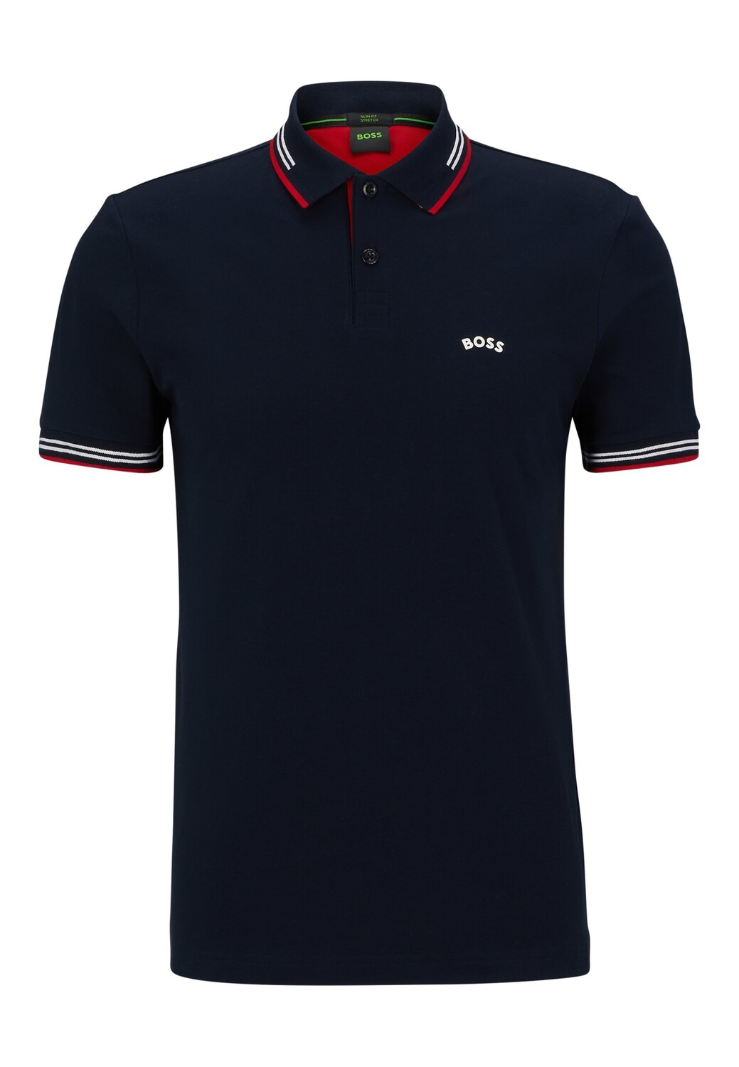

Рубашка поло BOSS PAUL CURVED Slim Fit, темно-синий