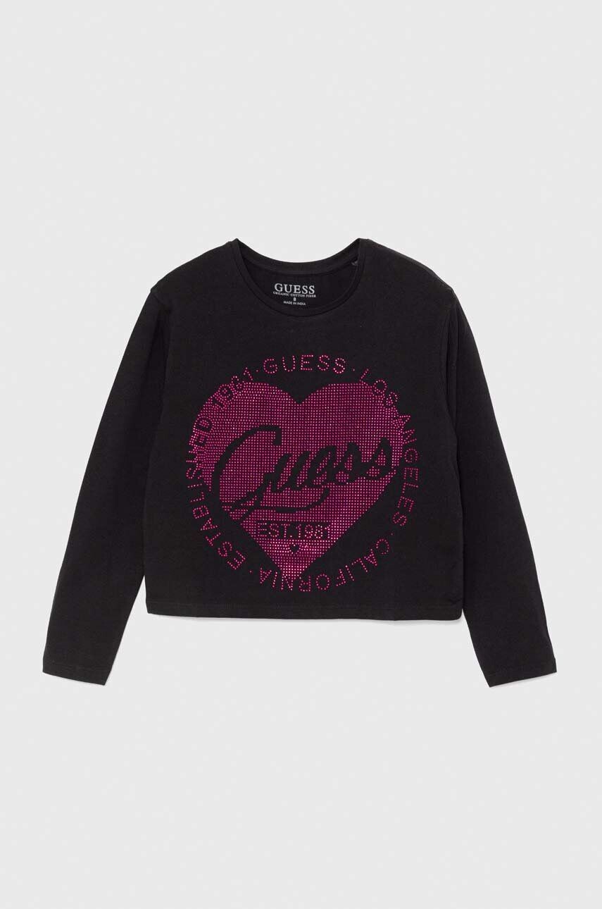 

Детская футболка с длинными рукавами Guess, черный