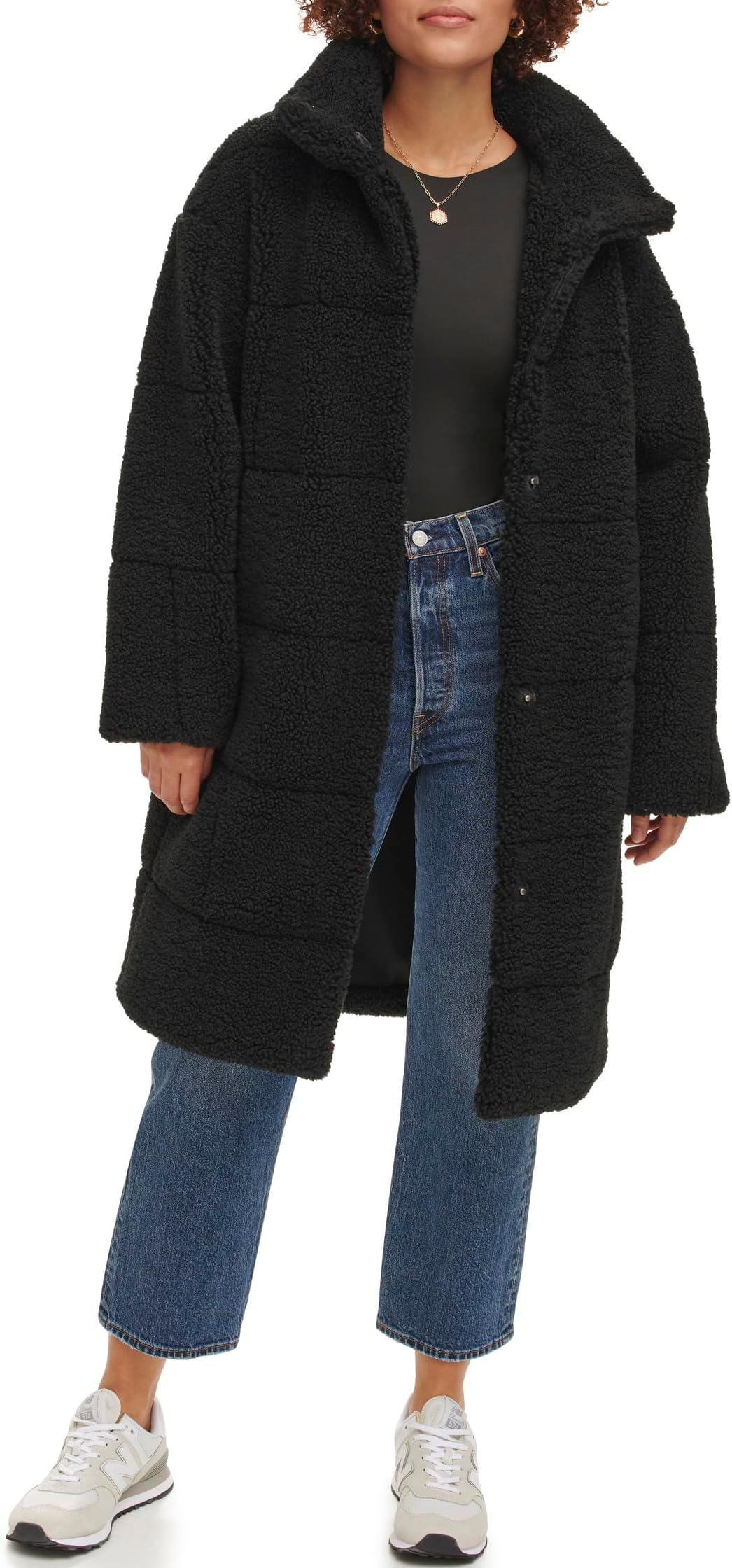 

Куртка Quilted Sherpa Full-Length Teddy Levi's, черный