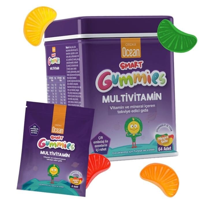 

Жевательная гелевая форма Ocean Smart Gummies Multivitamin 64 ORZAX