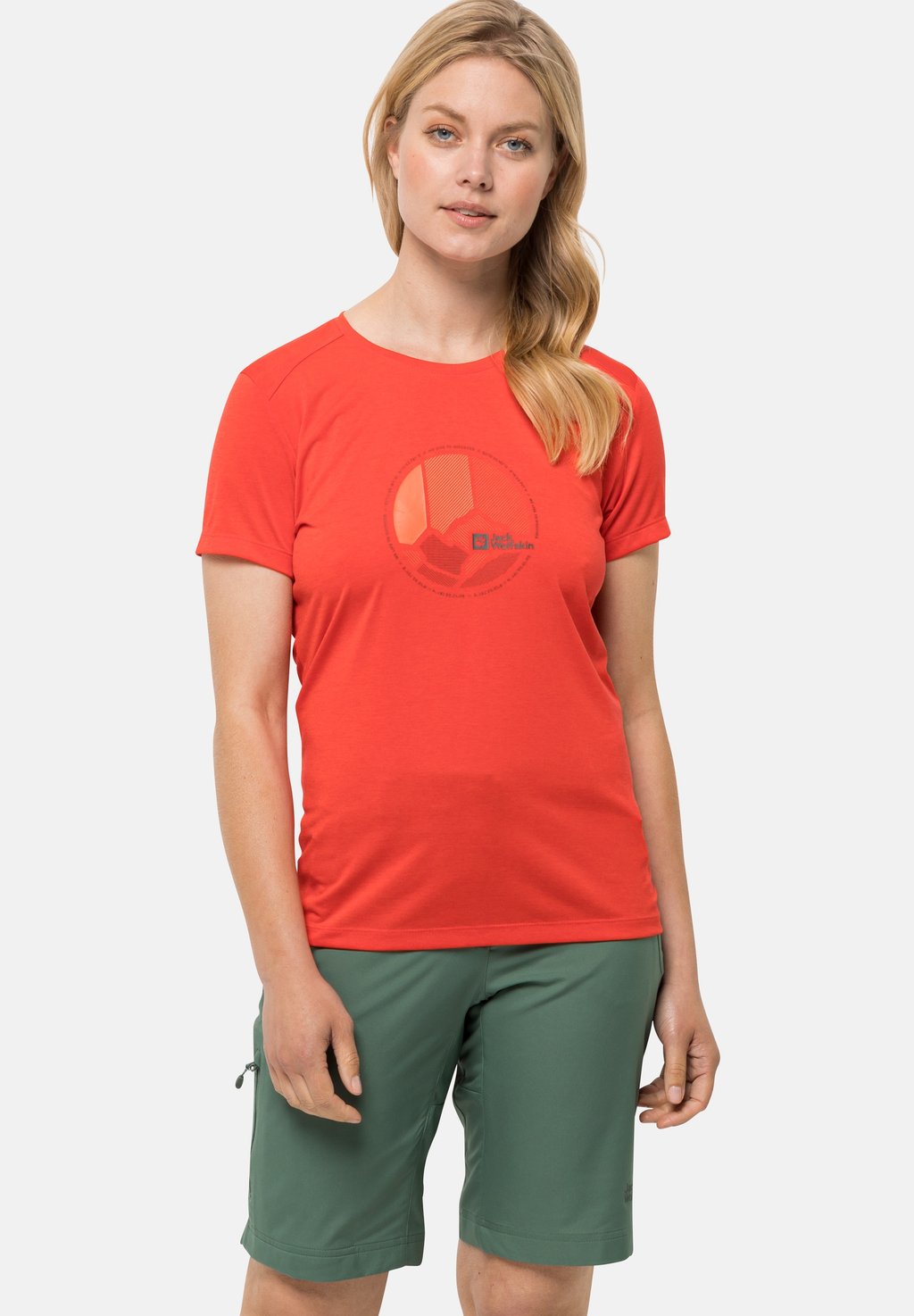 Спортивная футболка CROSSTRAIL GRAPHIC Jack Wolfskin, цвет tango orange