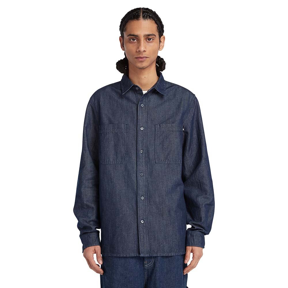 

Рубашка Timberland Windham Cotton Hemp Long Sleeve Denim, синий
