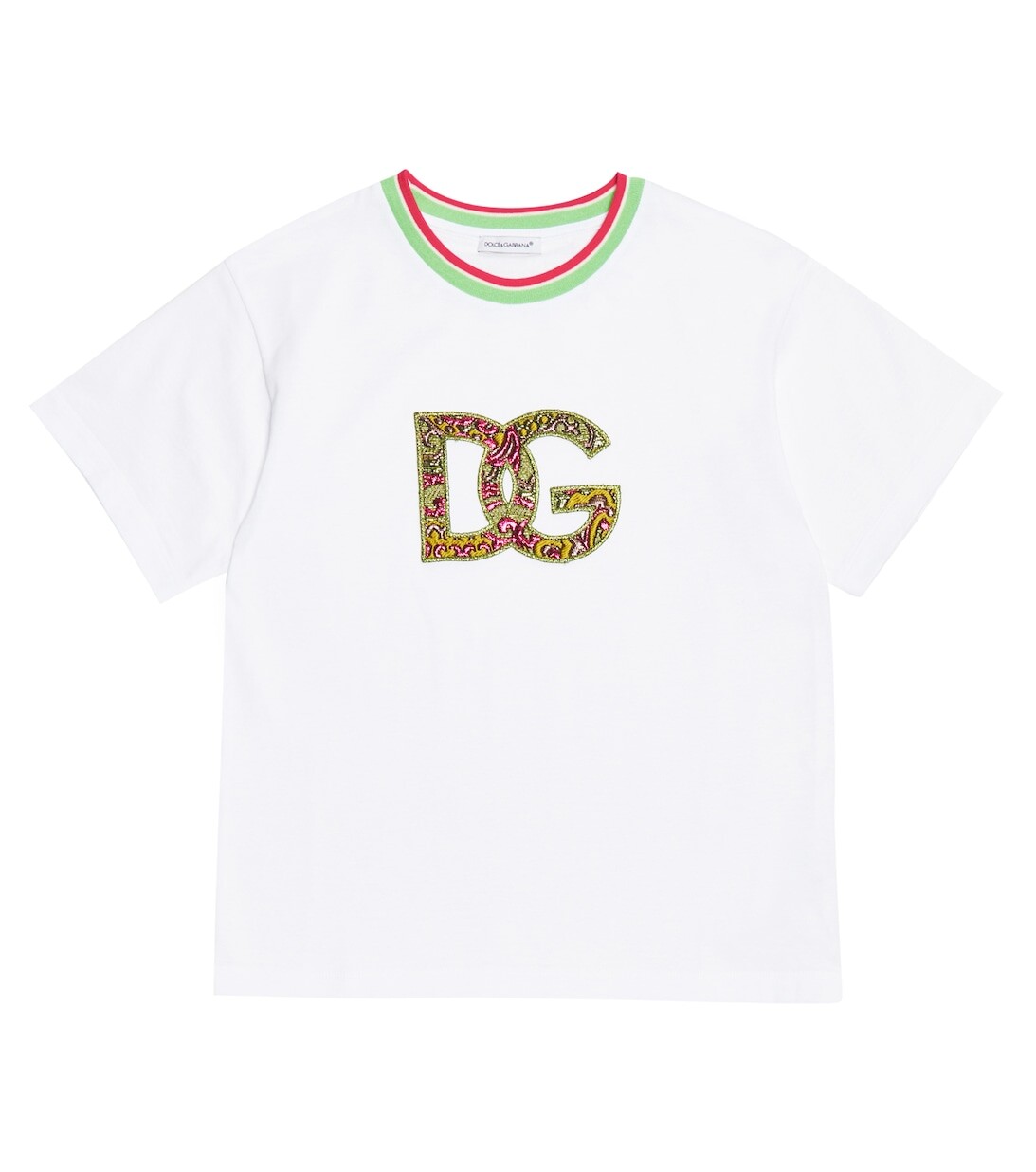 

Хлопковая футболка с логотипом Dolce&Gabbana, белый