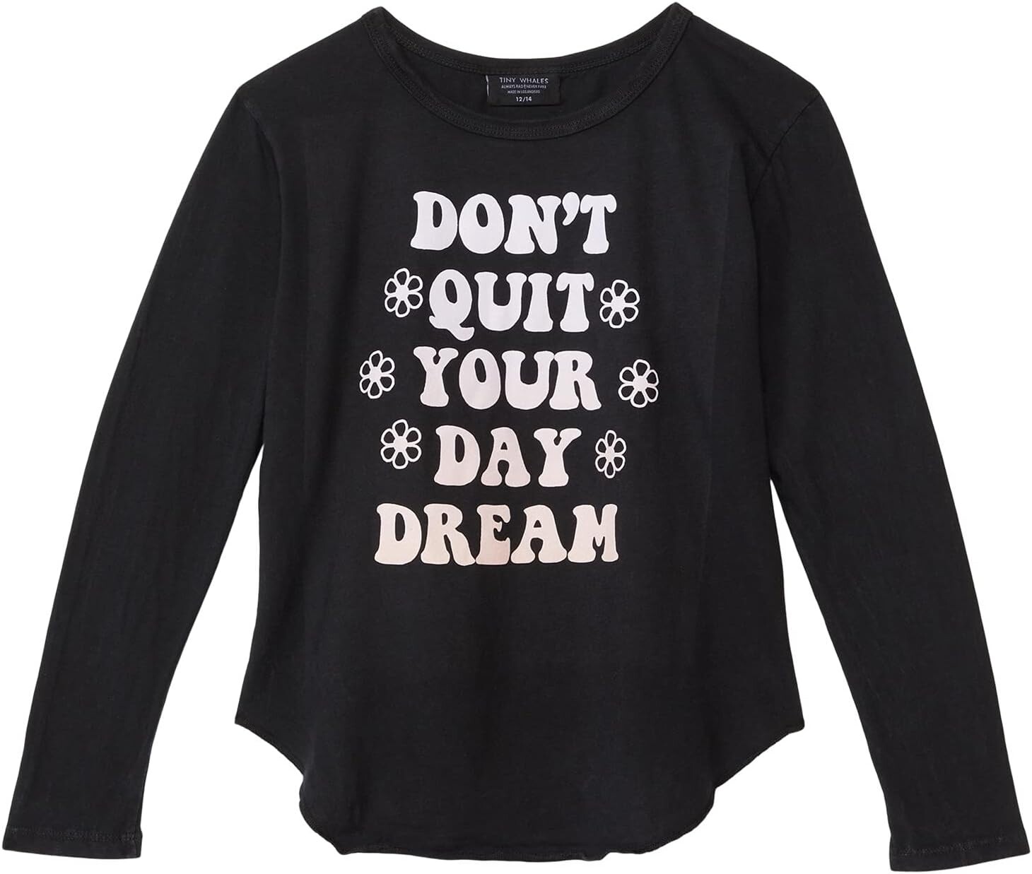 

Топ Tiny Whales Day Dream Graphic Loose Fit Long Sleeve, цвет Vintage Black
