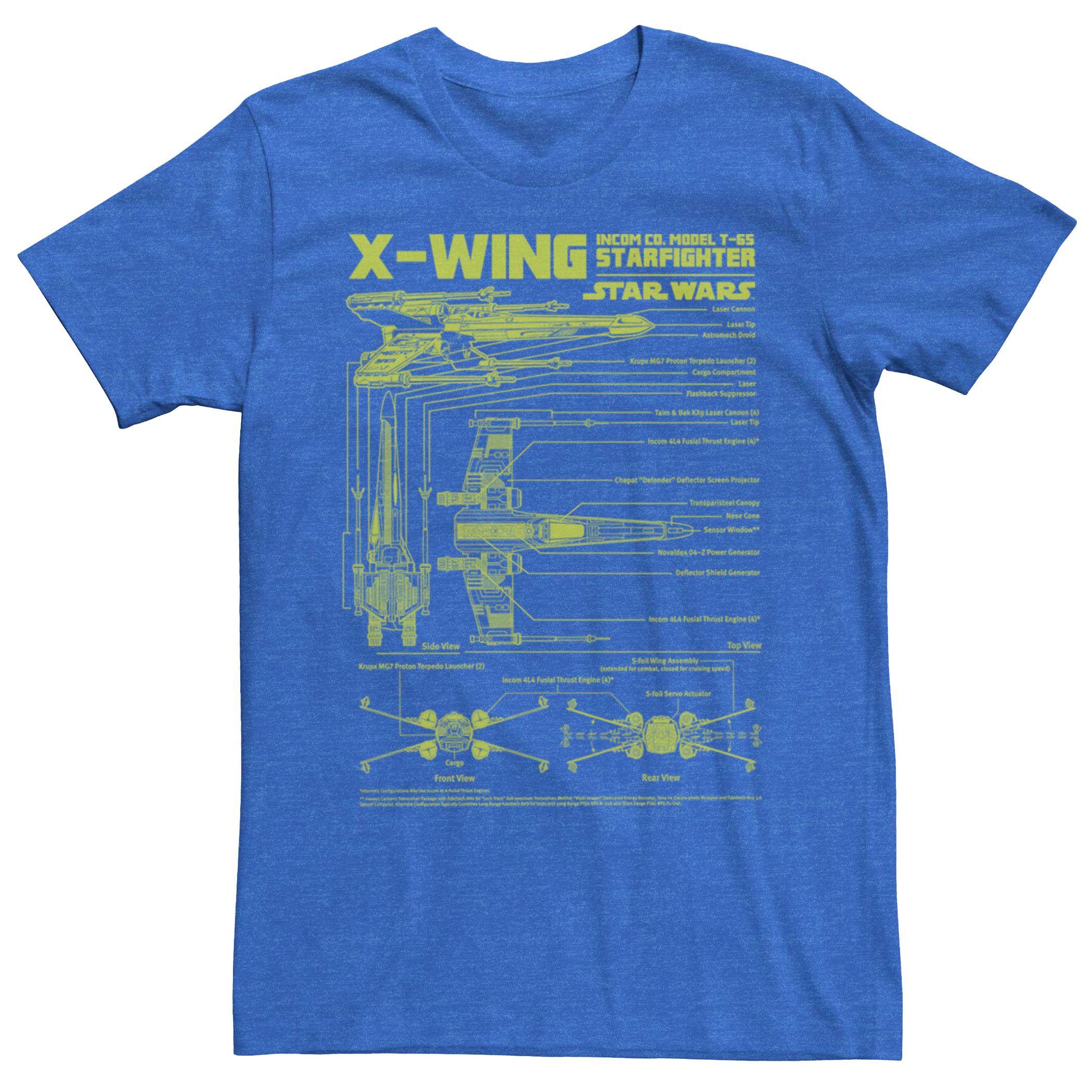 Мужская футболка Star Wars X-Wing Blueprint Licensed Character мужская футболка star wars x wing blueprint licensed character