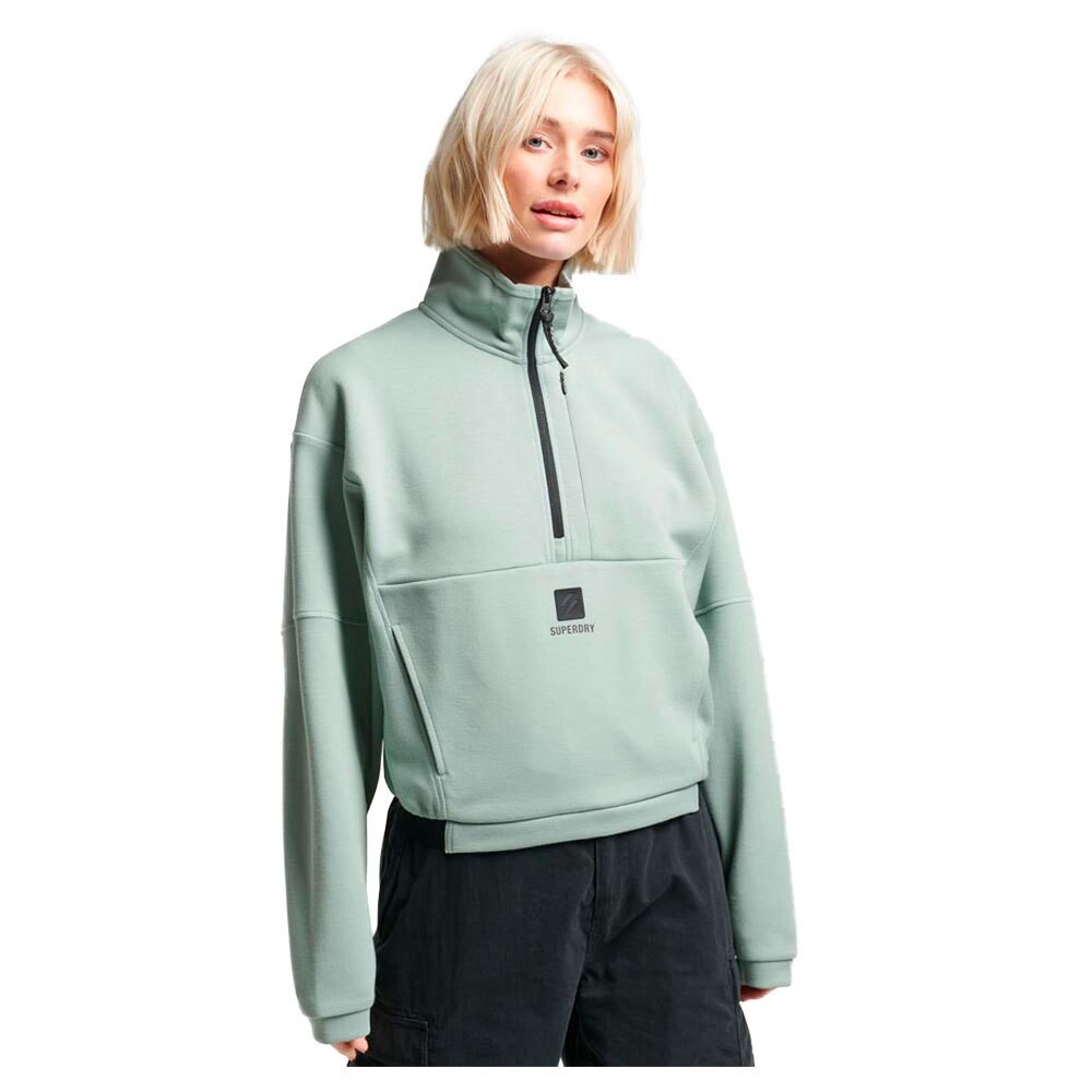 

Свитер Superdry Code Tech Half Zip, зеленый