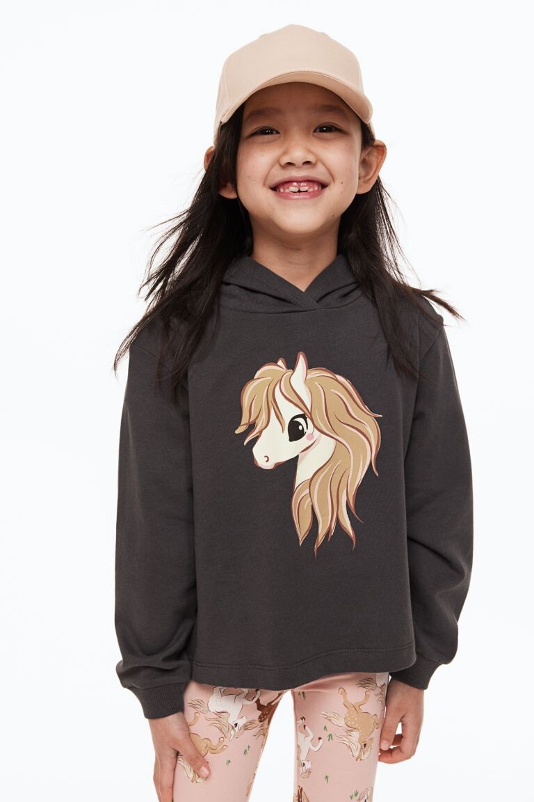 

Топ с капюшоном и принтом H&M
