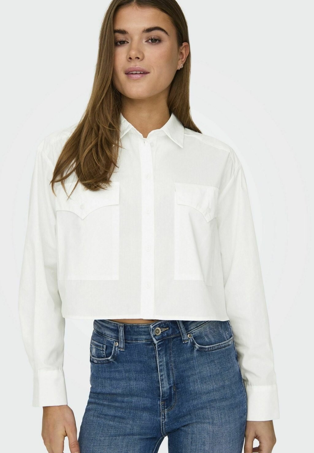 

Блузка-рубашка BÜNDCHEN MIT KNOPF ONLY, цвет white