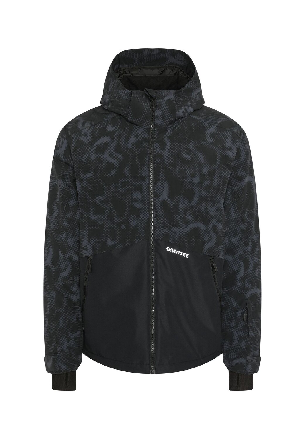 

Лыжная куртка с узорчатыми деталями CHIEMSEE, цвет Black Dark Grey