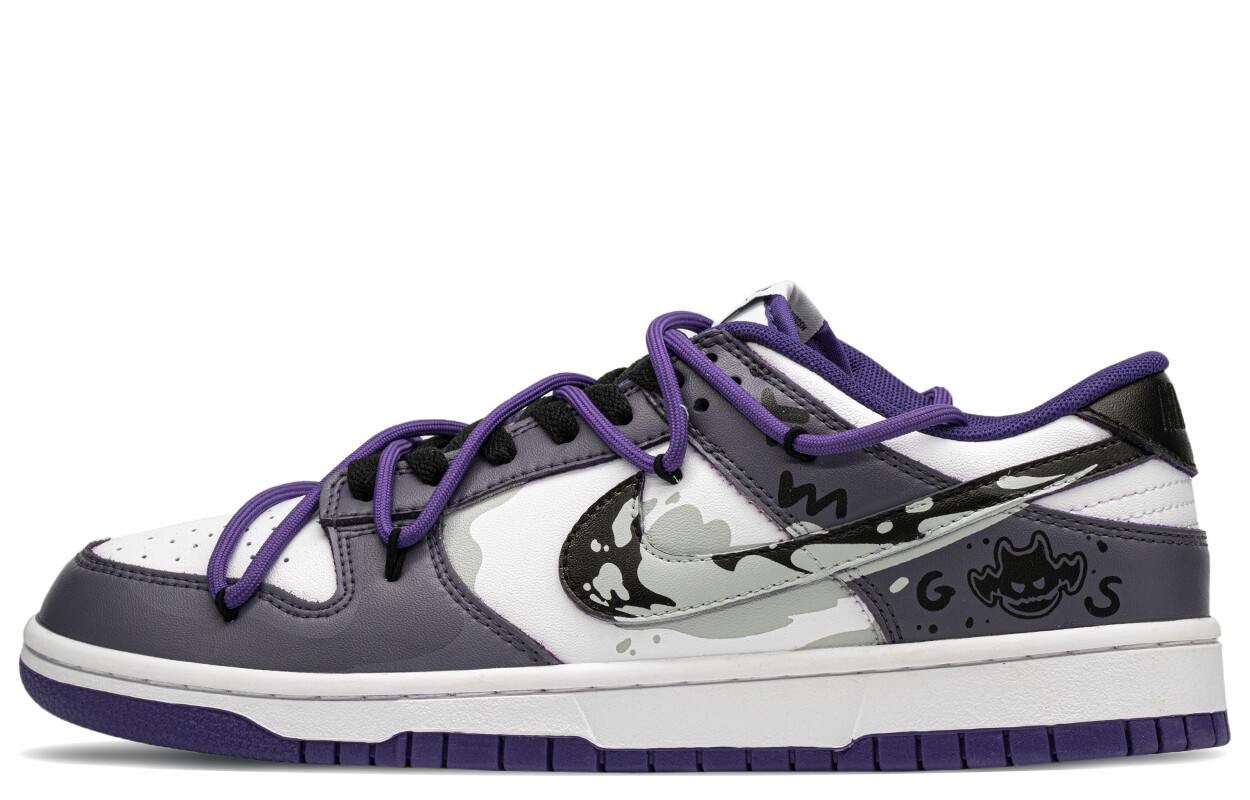 

Кроссовки Nike Dunk Skateboarding Shoes Men Low-top Gray/Purple, фиолетовый