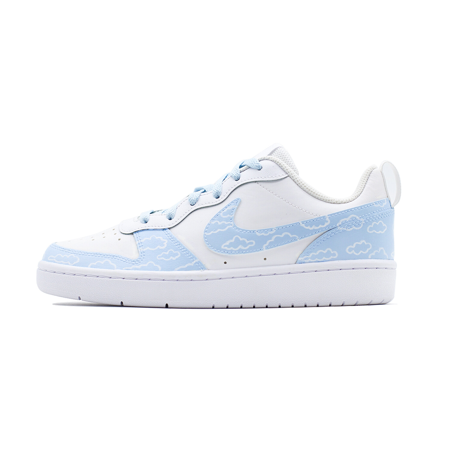 

Кроссовки Nike Court Borough Skateboarding Shoes Women's Low-top White/blue, синий