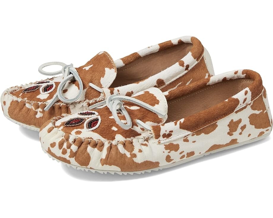 

Лоферы Manitobah Mukluks Kayak Moccasin, цвет Brown/White/Brun/Blanc