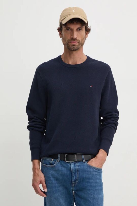 

Хлопковый свитер Tommy Hilfiger, темно-синий