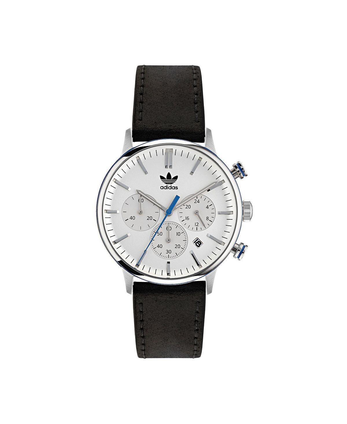 

Часы унисекс Chrono Code One Chrono с черным кожаным ремешком, 40 мм adidas, черный