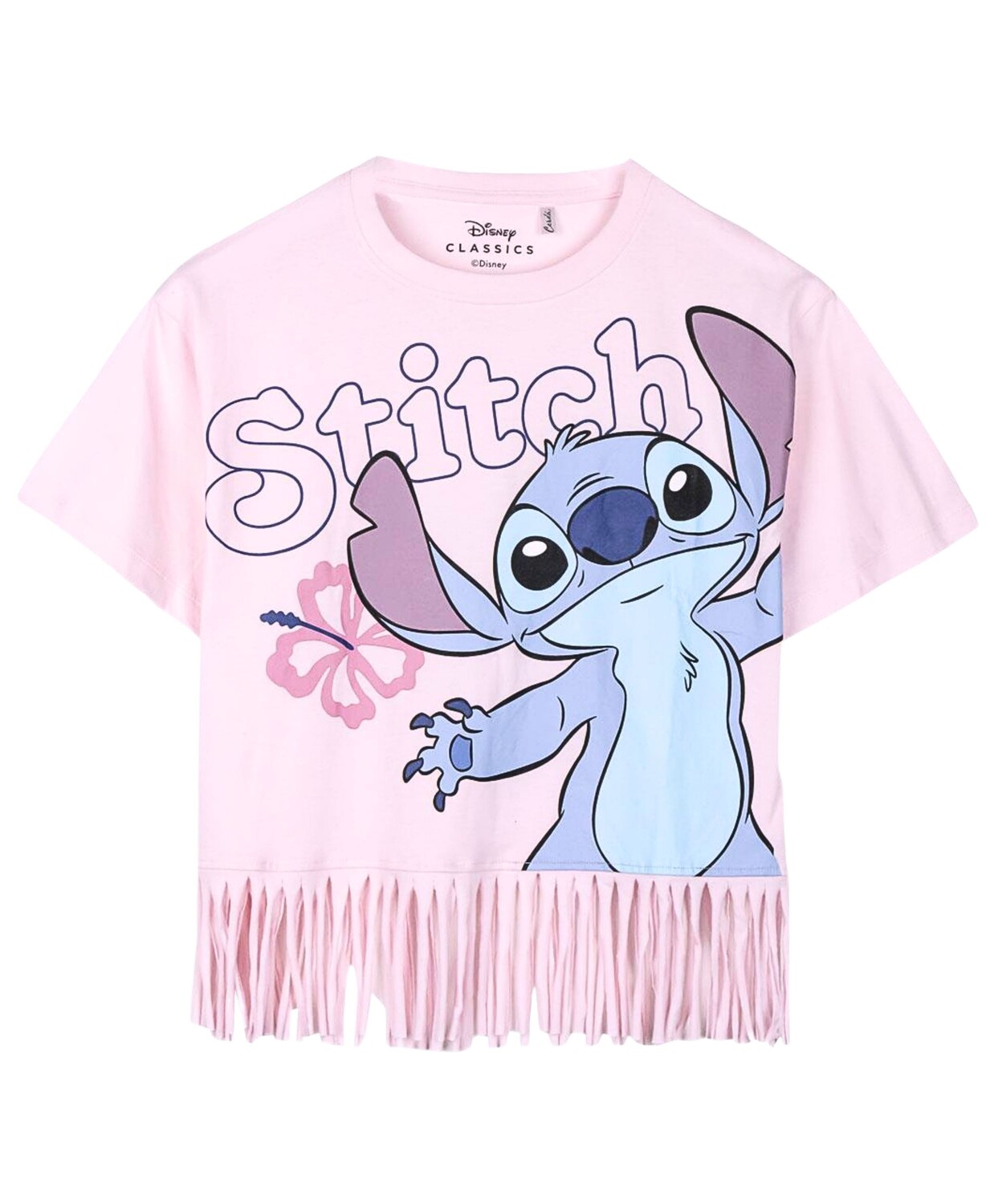 

Футболка Disney Disney Lilo & Stich mit Fransen, розовый