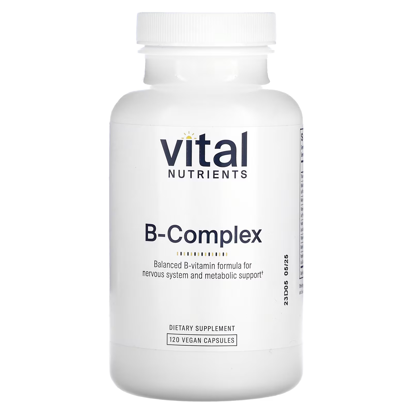 Vital Nutrients B-Complex 120 веганских капсул vital nutrients поддержка надпочечников 120 капсул