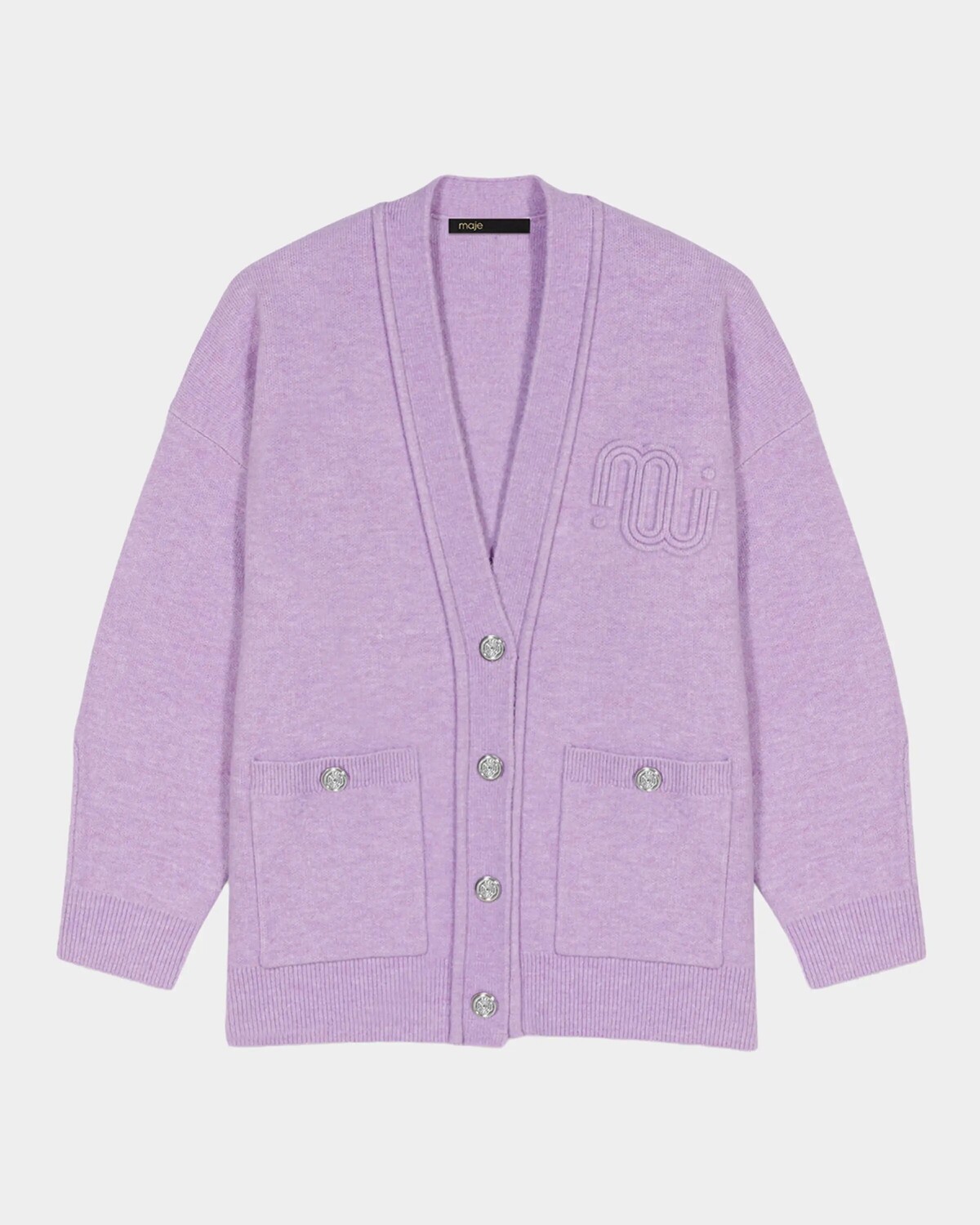 

Кардиган оверсайз из смесовой шерсти Mycollego Maje, цвет Parma Violet